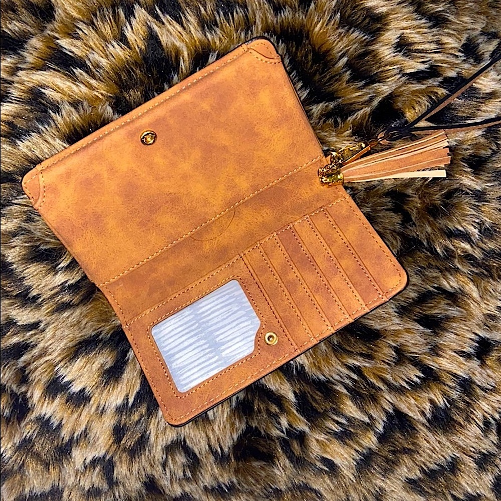 Brown Soft Leather Wristlet - Picture 2 of 3
